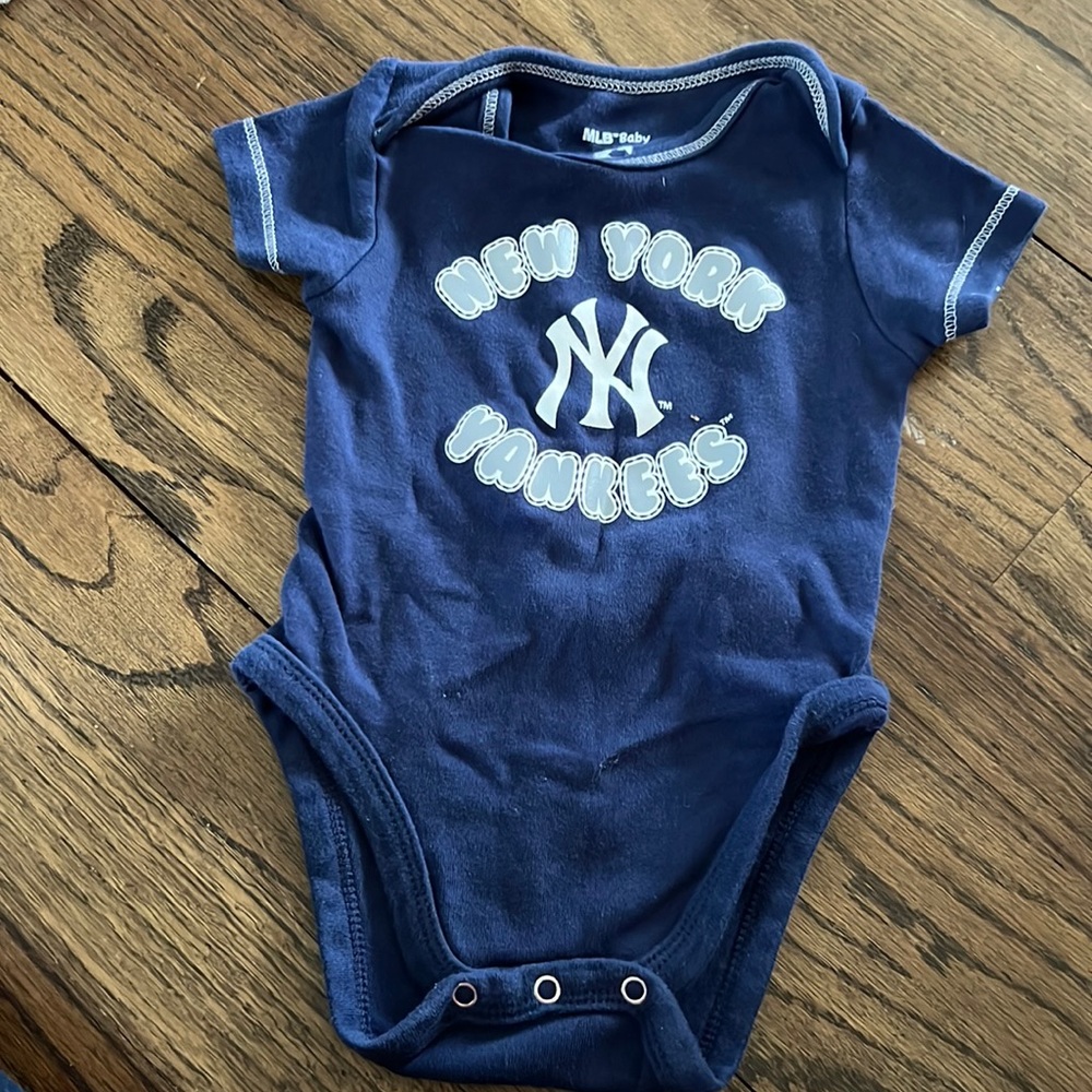 3-6M Yankee Onesie - worn once